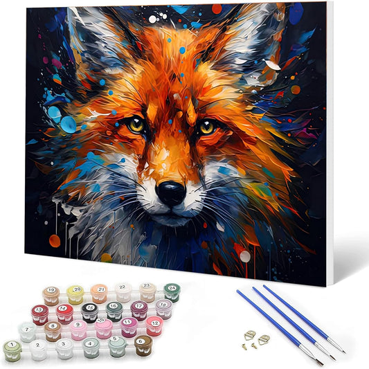 Blick des Fuchses - Malen nach Zahlen
