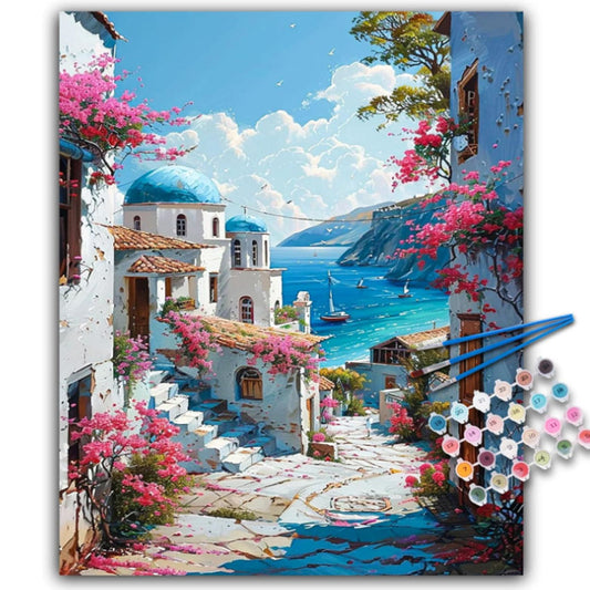 Blüten am Meer - Malen nach Zahlen